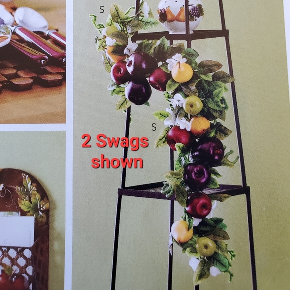 Sonoma fruit swag New Home Interiors Artificial fruit f;oral apples pears 28" - Picture 3 of 13